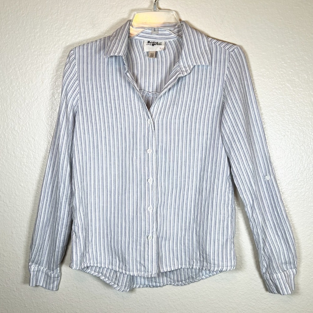 Holding Horses Striped Button Up